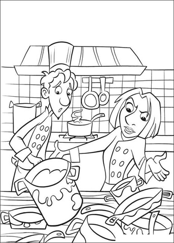 All Is Dirty In The Kitchen  Coloring Page